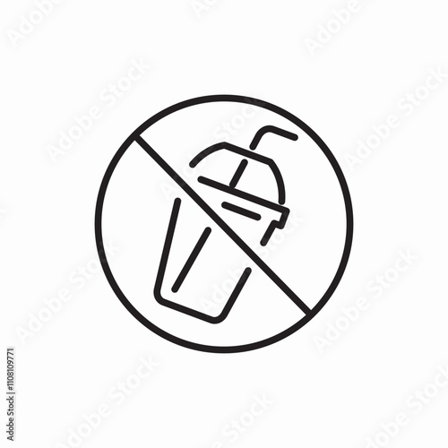 no drinks icon sign vector