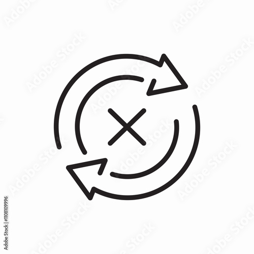 reject refresh icon sign vector
