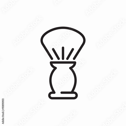 shaving brush icon sign vector