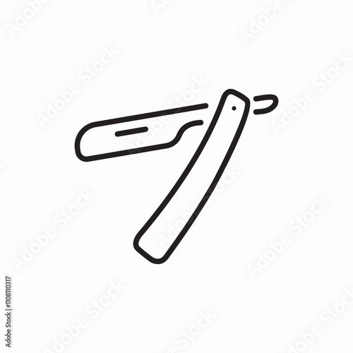 straight razor icon sign vector
