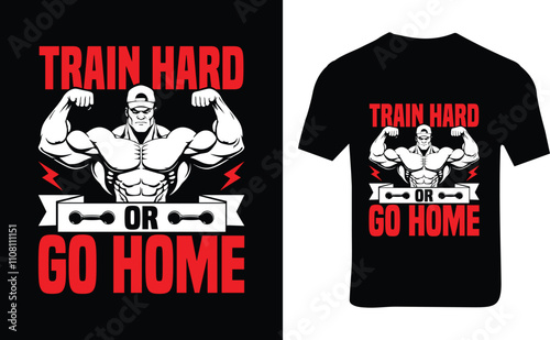 T-shirt design samples with illustration of a skull with big muscles.