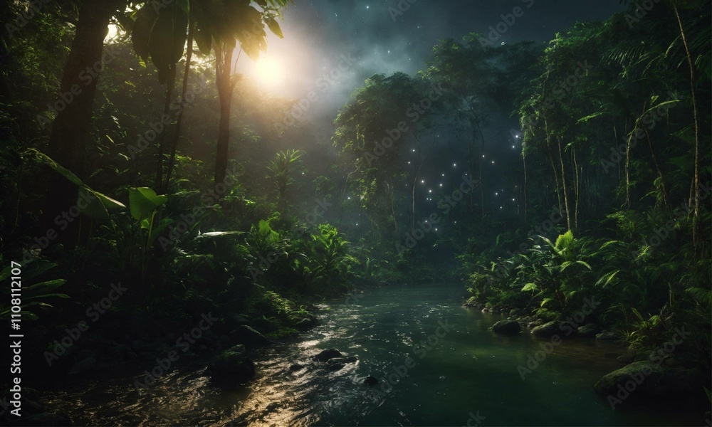 Fototapeta premium rain forest in the morning