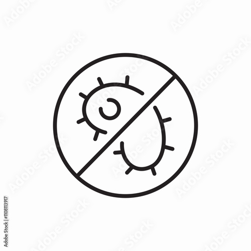 anti bacteria icon sign vector