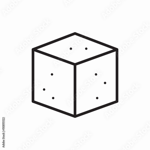 sugar cube icon sign vector