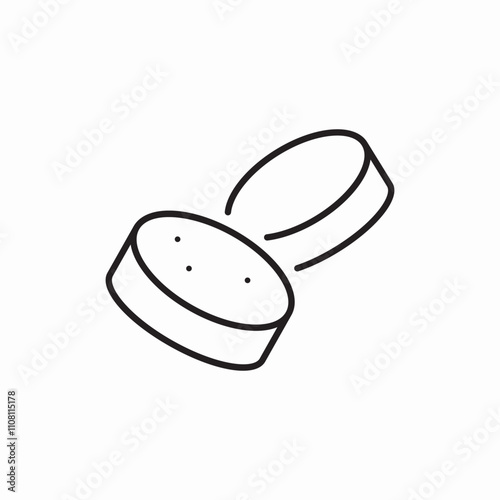 sugar tablet icon sign vector