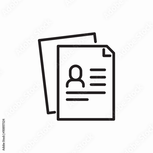 curriculum vitae icon sign vector
