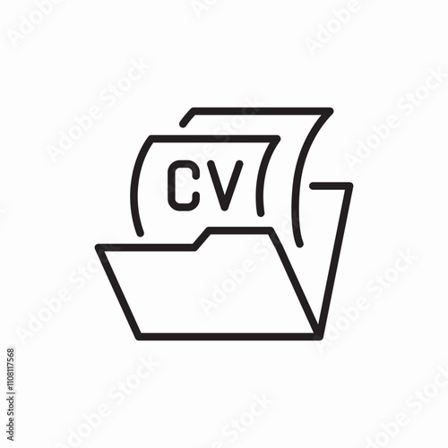cv resume icon sign vector