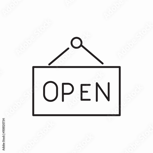 open door banner icon sign vector