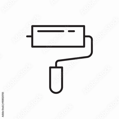 paint roller icon sign vector photo