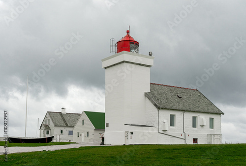 Obrestad Fyr lighthouse in southern Norway photo