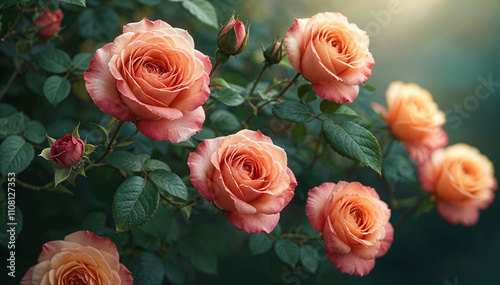 backdrop of roses greeting card