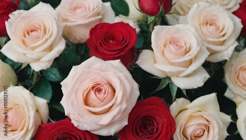 Artistic flower background in different kind of flowers roses and more