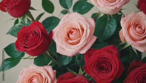 Artistic flower background in different kind of flowers roses and more
