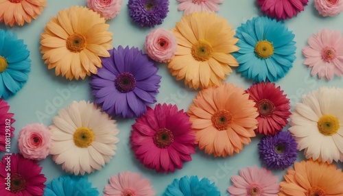 Artistic flower background in different kind of flowers roses and more