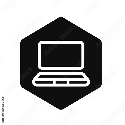 Tax icon featuring a laptop symbolizing online tax services