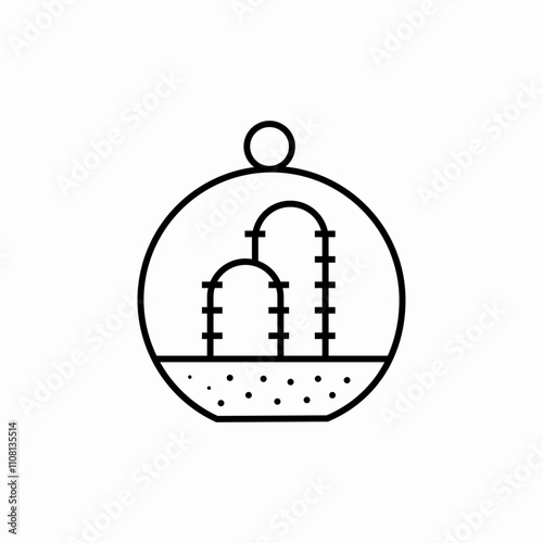 plant aquarium icon sign vector
