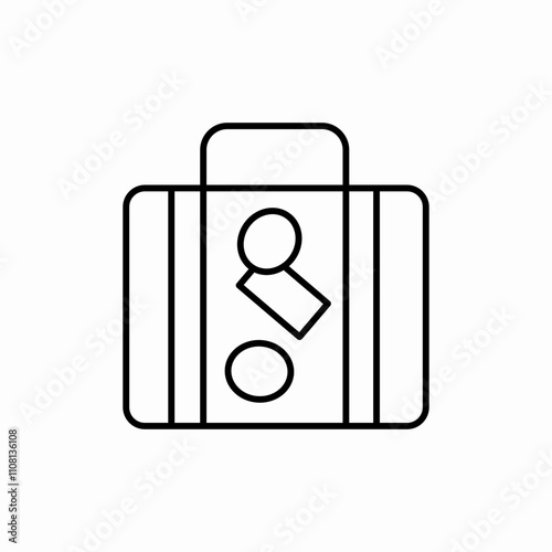 travel luggage icon sign vector