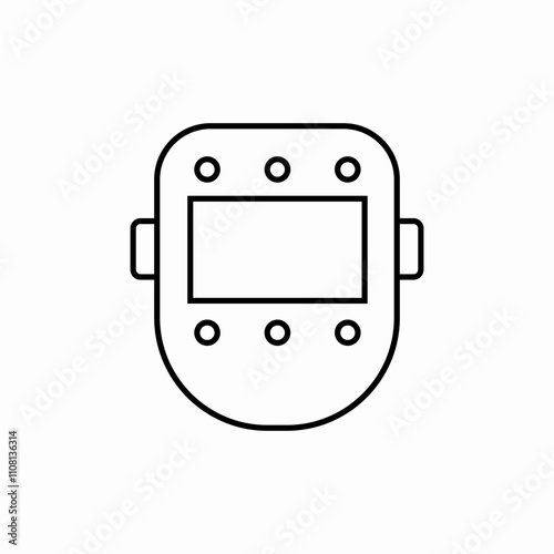welding mask icon sign vector