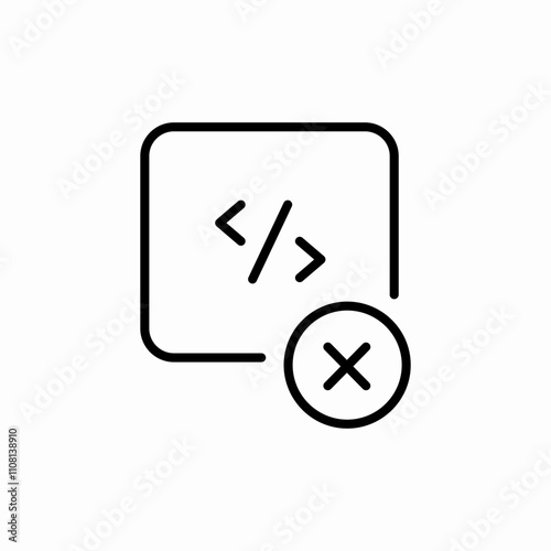 code error icon sign vector