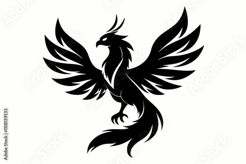 Fenix line art silhouette vector illustration
