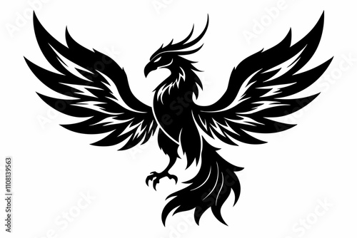 Fenix line art silhouette vector illustration