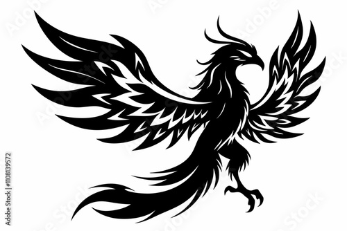 Fenix line art silhouette vector illustration