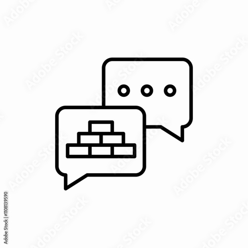 construction talk icon sign vector