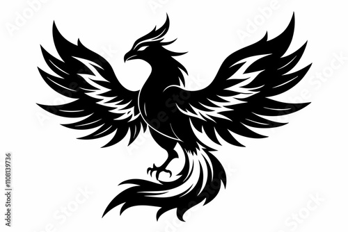 Fenix line art silhouette vector illustration