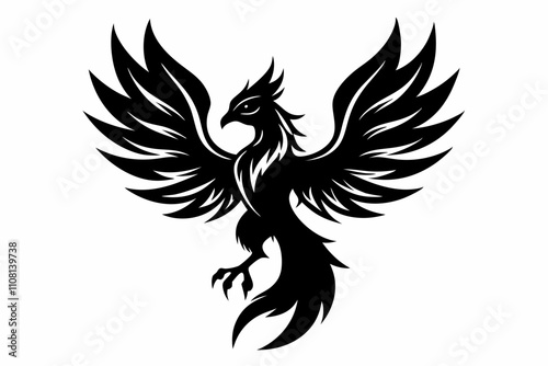 Fenix line art silhouette vector illustration