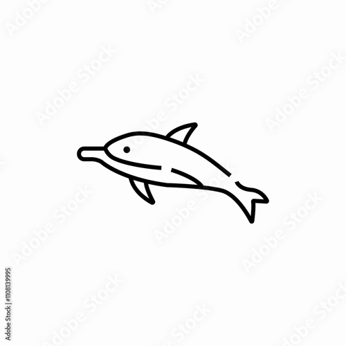 dolphin sea icon sign vector