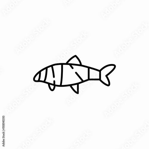 fish sea icon sign vector