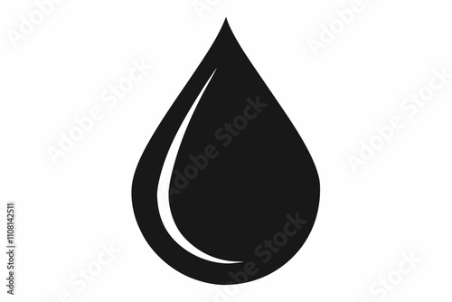 water drop line art silhouette vector illustration