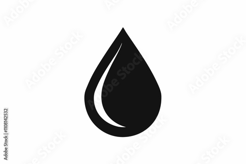 water drop line art silhouette vector illustration