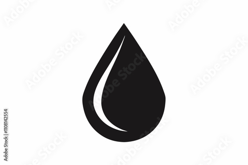 water drop line art silhouette vector illustration