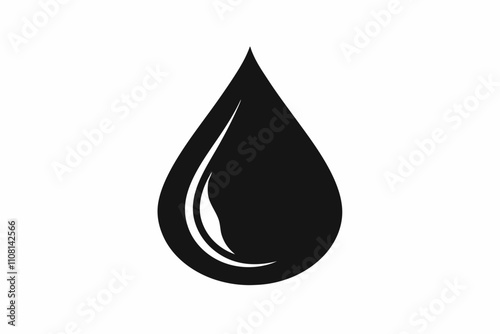 water drop line art silhouette vector illustration