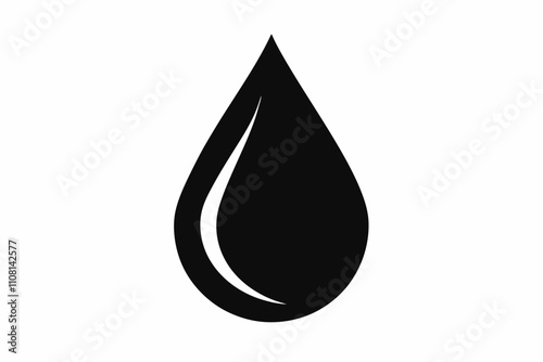 water drop line art silhouette vector illustration