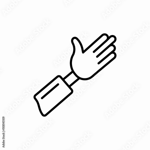prosthetic arm icon sign vector