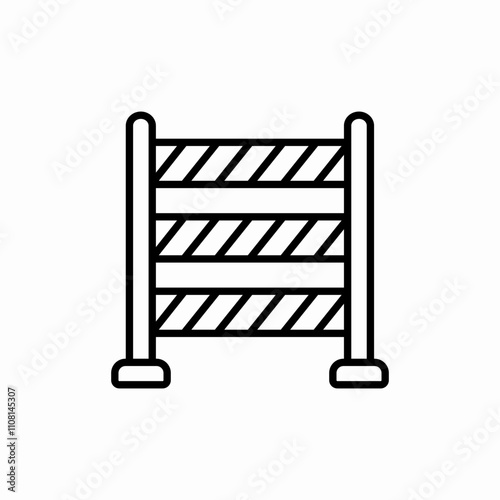 road barrier icon sign vector