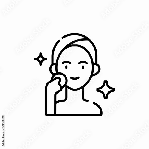 skin care face female icon sign vector
