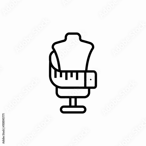 tailor dummy icon sign vector