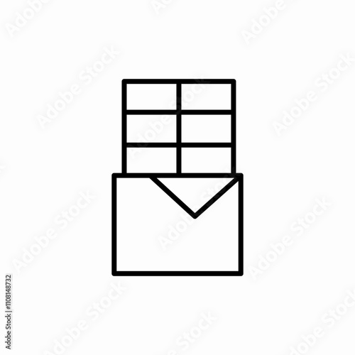 bar chocolate icon sign vector