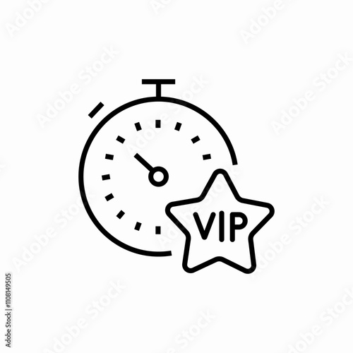 vip time icon sign vector