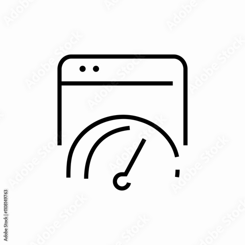 website speed performance icon sign vector