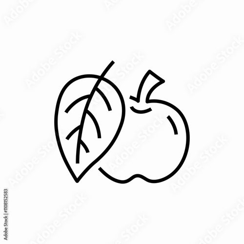 apple natural icon sign vector