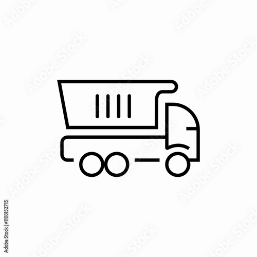 construction truck icon sign vector