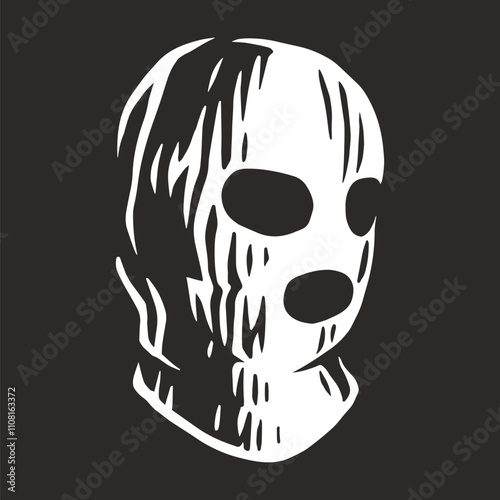 Mysterious figure in a ski mask