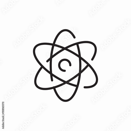atom science core icon sign vector