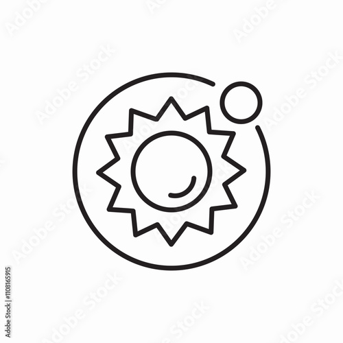sun earth icon sign vector