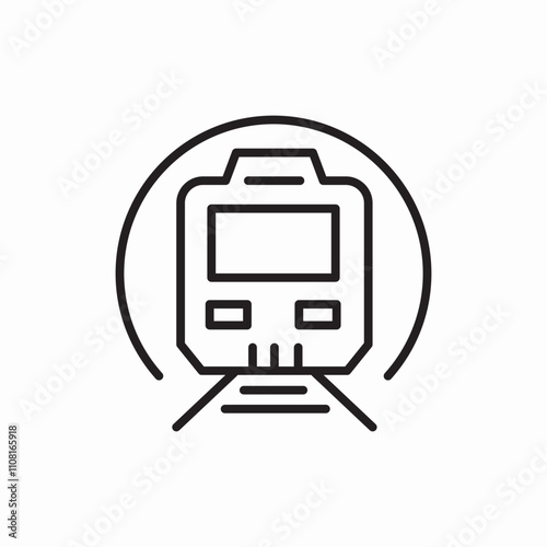 train tunnel icon sign vector