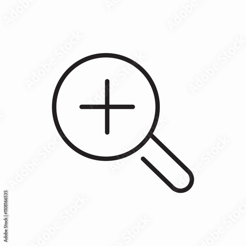 zoom magnifier icon sign vector